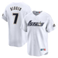 tocy H.Astros #7 Craig Biggio Player White Throwback Cooperstown Collection Limited Stitched Jerseys