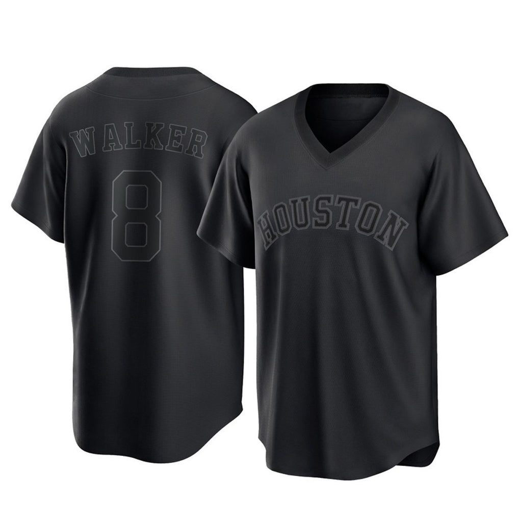tocy H.Astros #8 Christian Walker Player Black Fashion T-shirt Home Game Stitched Jerseys
