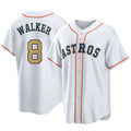 tocy H.Astros #8 Christian Walker Player Gold Collection Game Home Stitched Jerseys