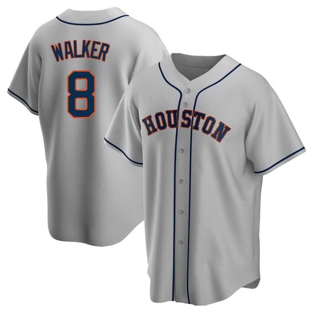 tocy H.Astros #8 Christian Walker Player Gray Home Game Stitched Jerseys