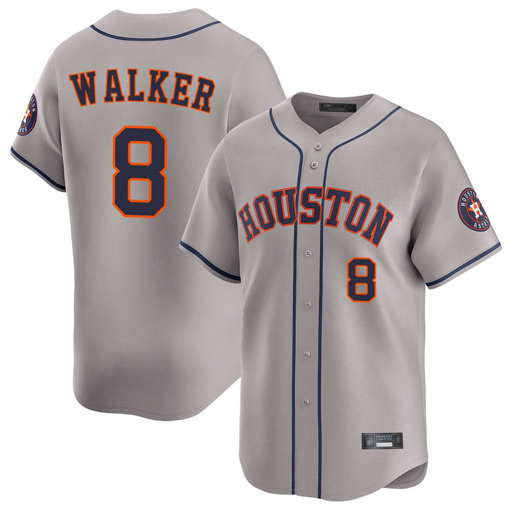 tocy H.Astros #8 Christian Walker Player Gray Home Limited Stitched Jerseys