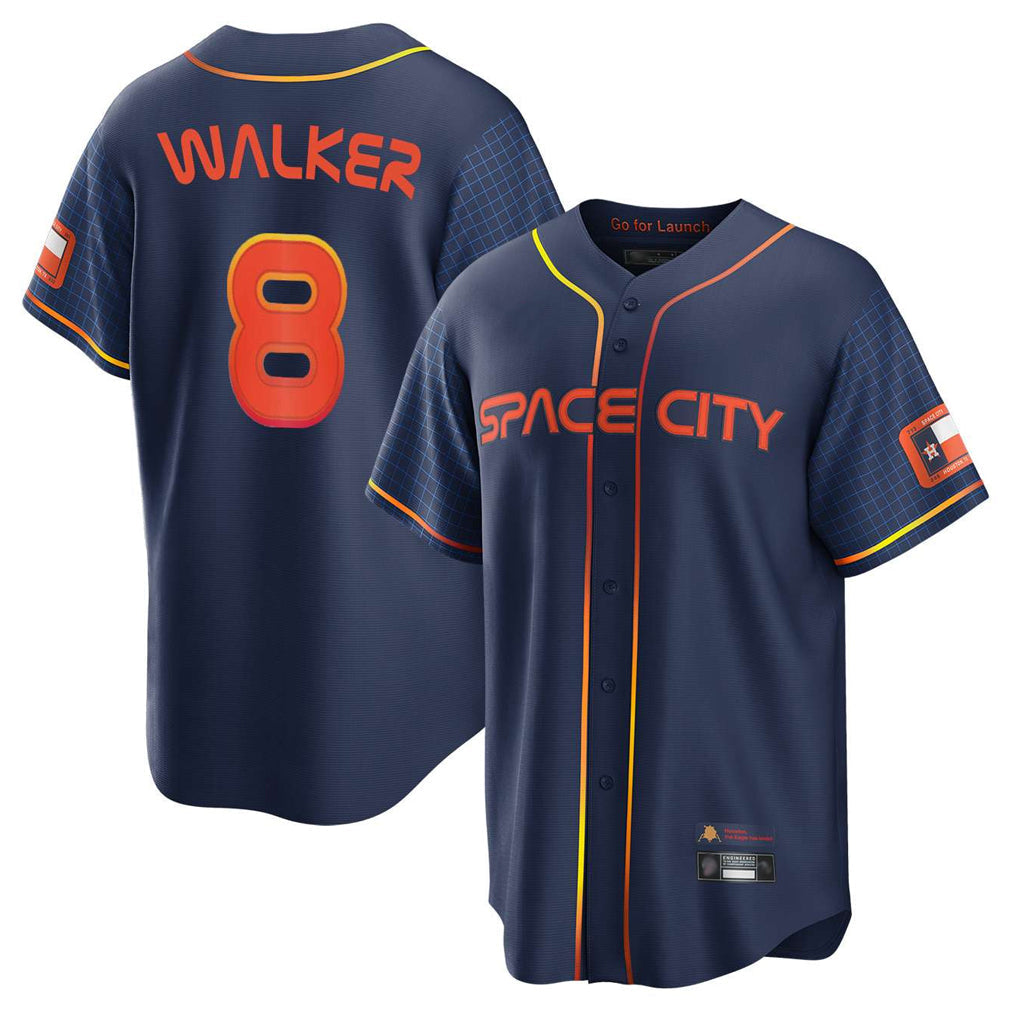 tocy H.Astros #8 Christian Walker Player Navy City Connect Home Game Stitched Jerseys