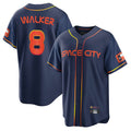 tocy H.Astros #8 Christian Walker Player Navy City Connect Home Game Stitched Jerseys