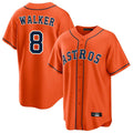 tocy H.Astros #8 Christian Walker Player Orange Home Game Stitched Jerseys