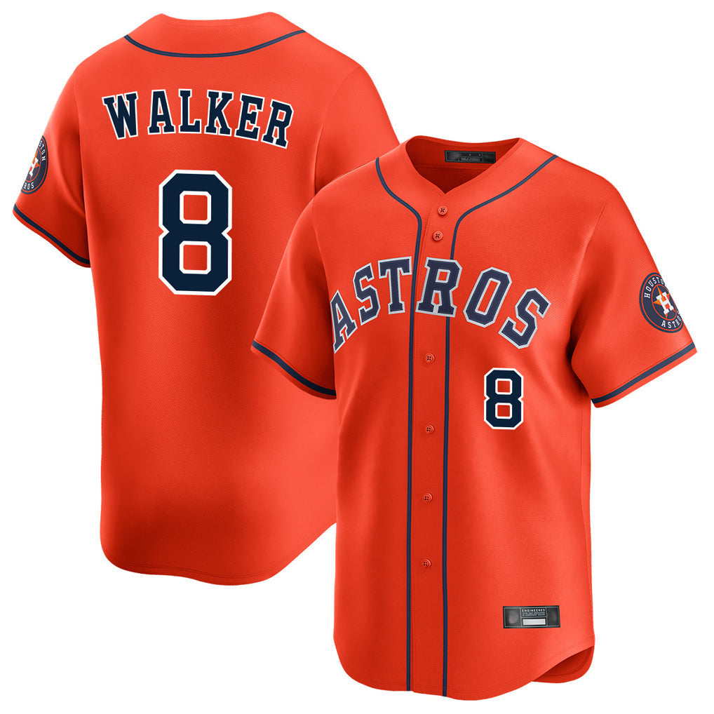 tocy H.Astros #8 Christian Walker Player Orange Home Limited Stitched Jerseys