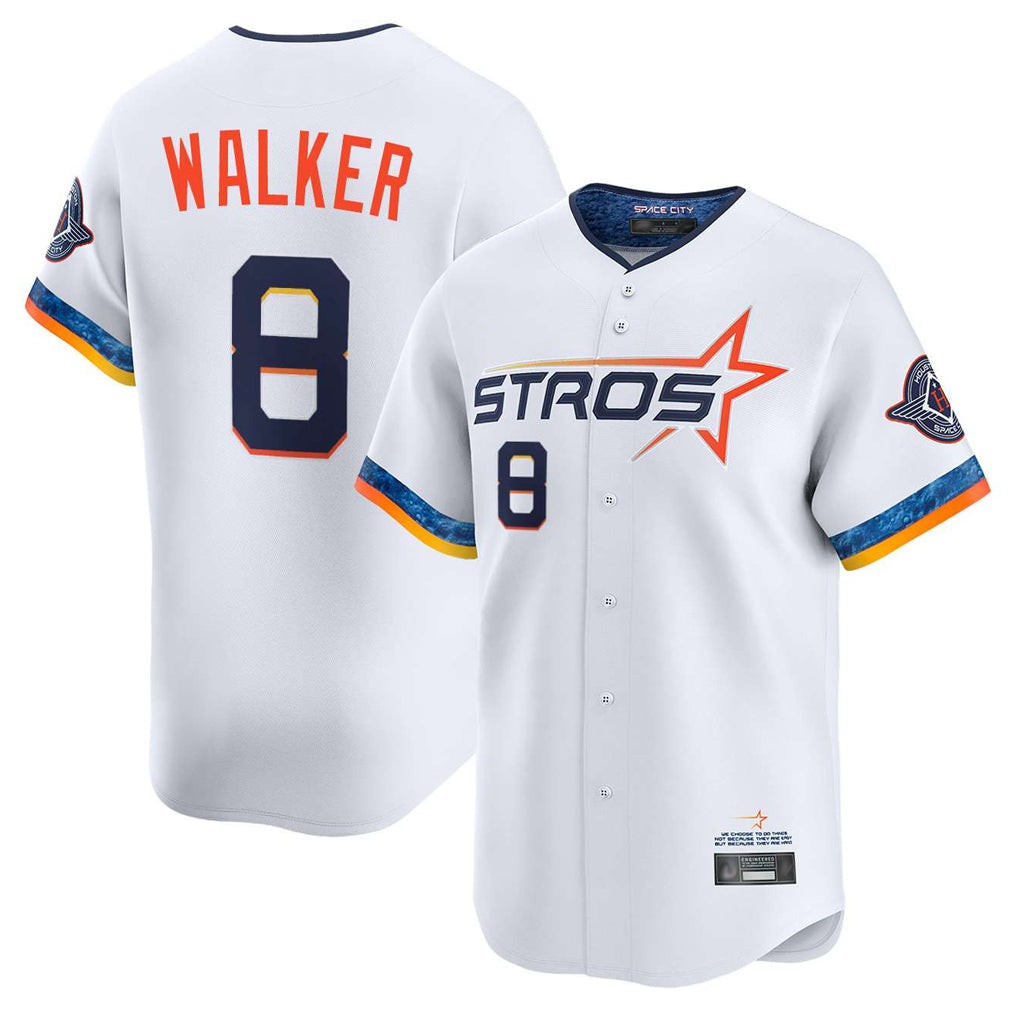 tocy H.Astros #8 Christian Walker Player White City Connect Limited Home Stitched Jerseys
