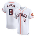tocy H.Astros #8 Christian Walker Player White Limited Elite Home Stitched Jerseys