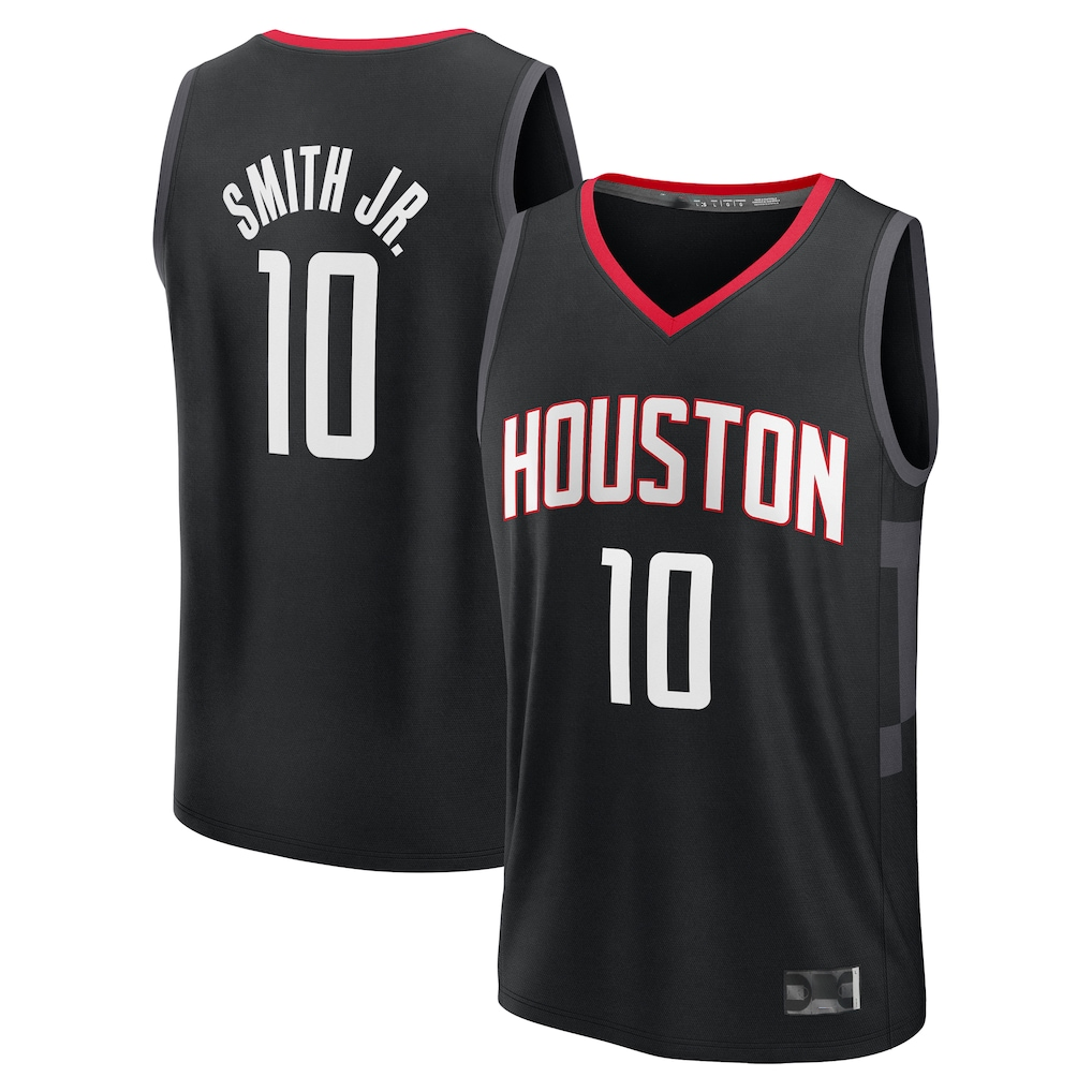 tocy H.Rockets #10 Jabari Smith Jr. Black Fast Break Replica Player Stitched Jerseys-Statement Edition