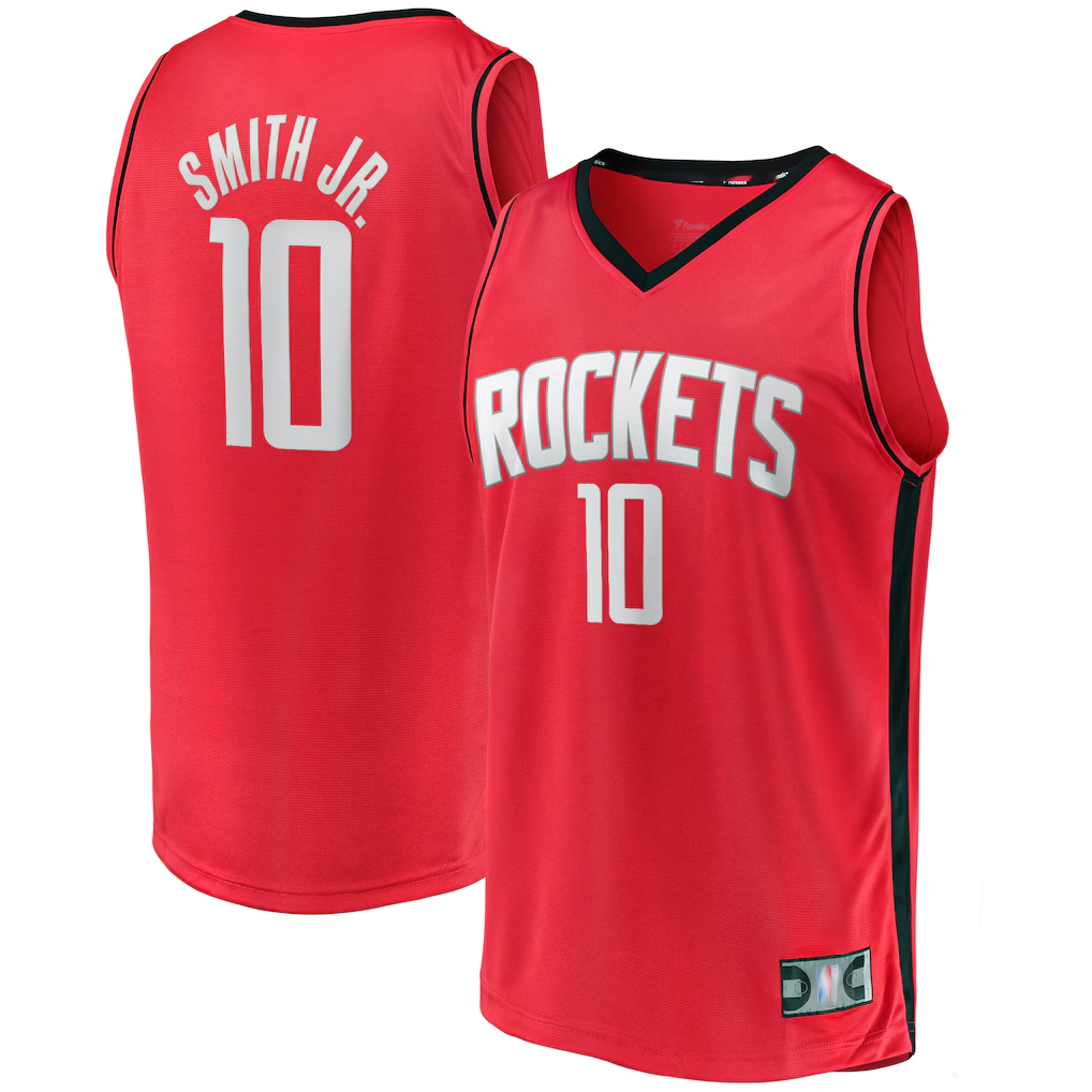 tocy H.Rockets H.Rockets #10 Jabari Smith Jr. Red Fast Break Replica Player Stitched Jerseys-Icon Edition