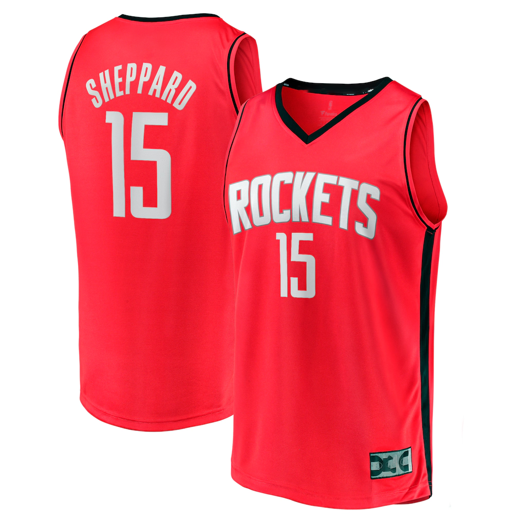 tocy H.Rockets #15 Reed Sheppard Red 2024 Draft Fast Break Player Stitched Jerseys-Icon Edition