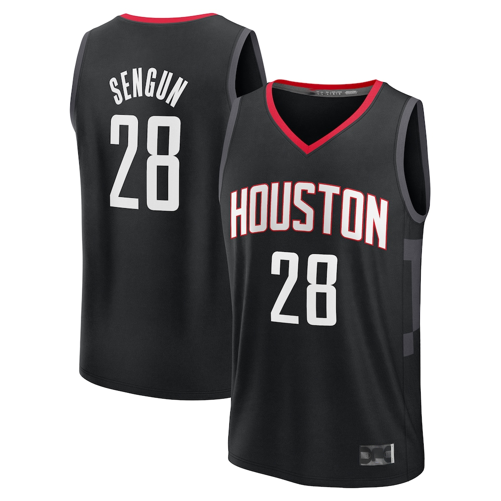tocy H.Rockets #28 Alperen Sengun Black Fast Break Replica Player Stitched Jerseys-Statement Edition