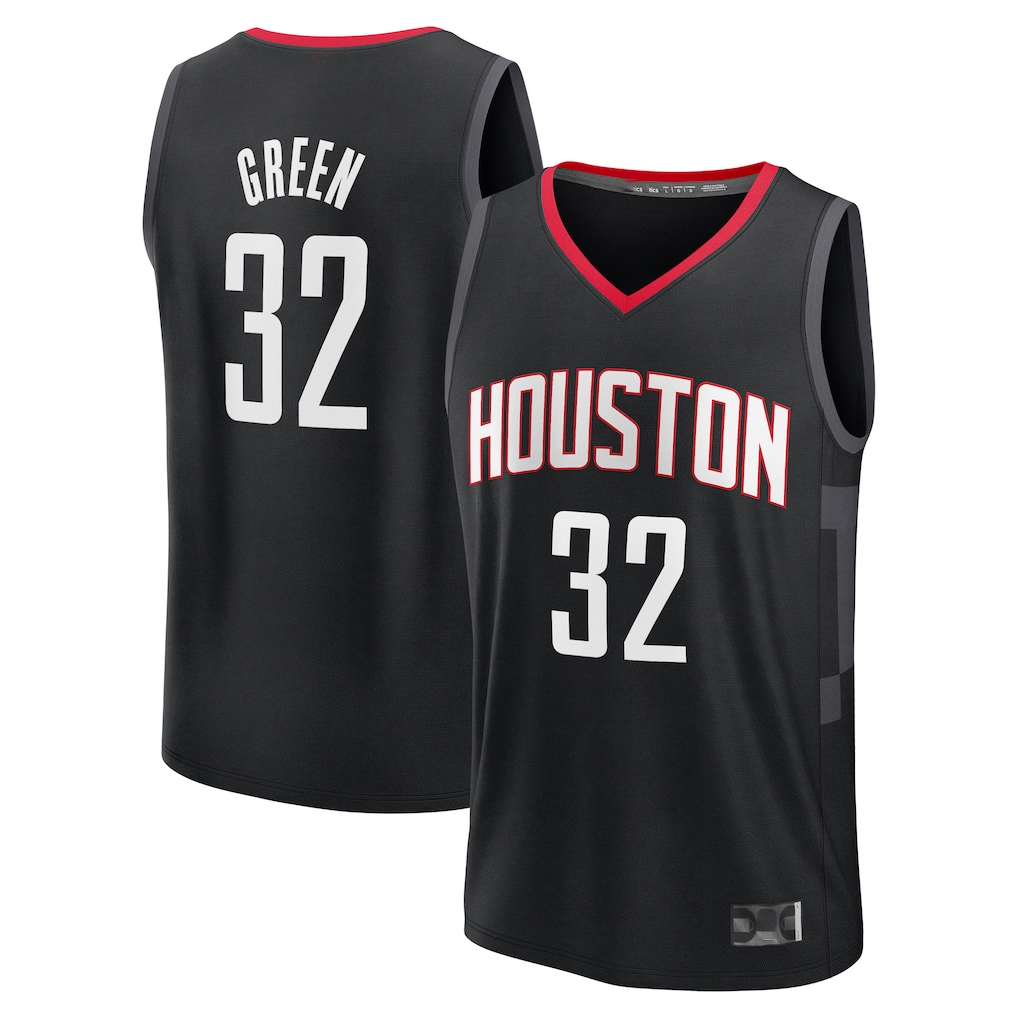 tocy H.Rockets #32 Jeff Green Black Fast Break Replica Player Stitched Jerseys-Statement Edition