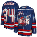 tocy H.Rockets #34 Hakeem Olajuwon Mitchell & Ness Navy Maxxed Out Fashion Hockey Stitched Jerseys