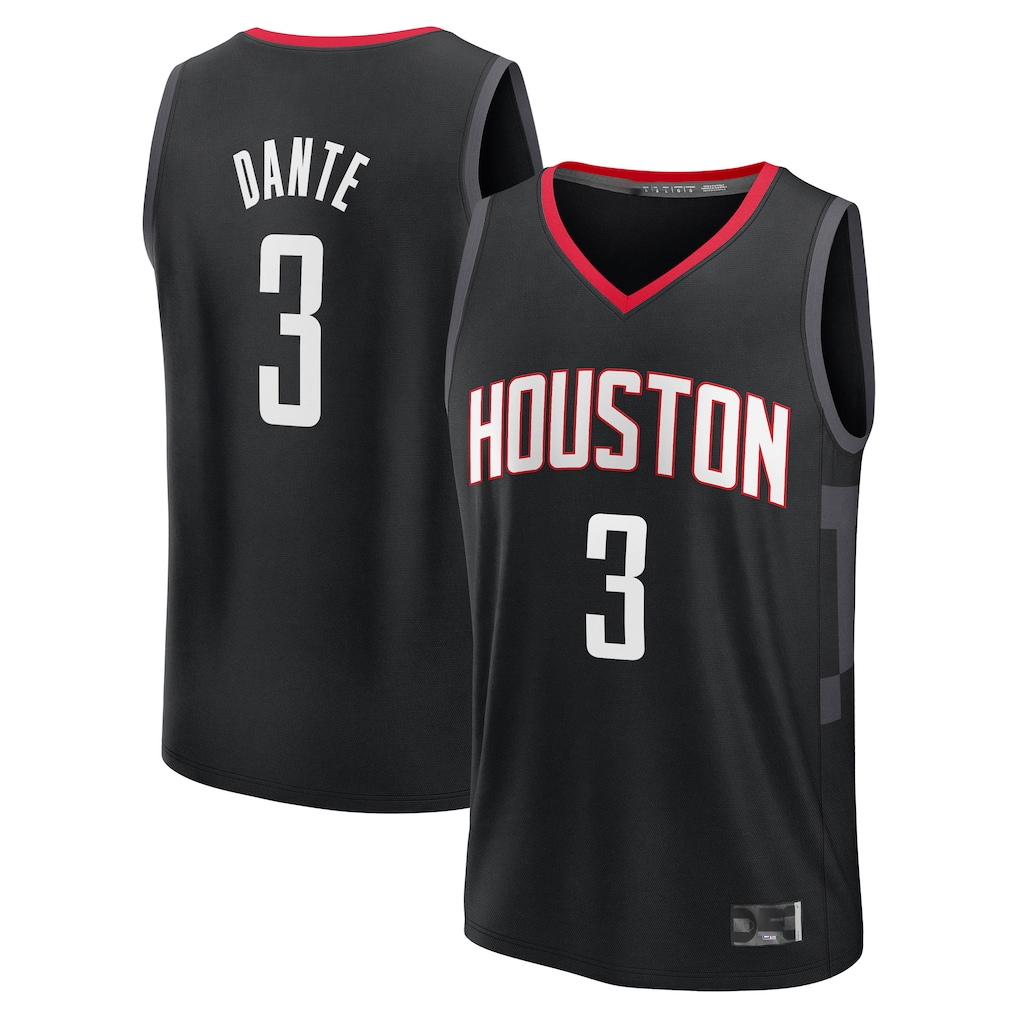 tocy H.Rockets #3 N'Faly Dante Black Fast Break Replica Player Stitched Jerseys-Statement Edition