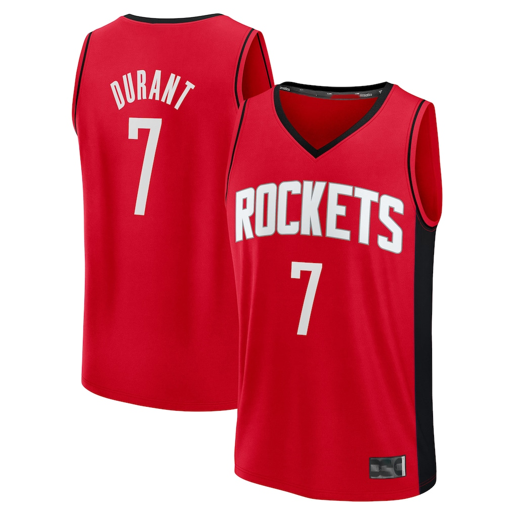 tocy H.Rockets #7 Kevin Durant Red Fast Break Replica Player Stitched Jerseys-Icon Edition