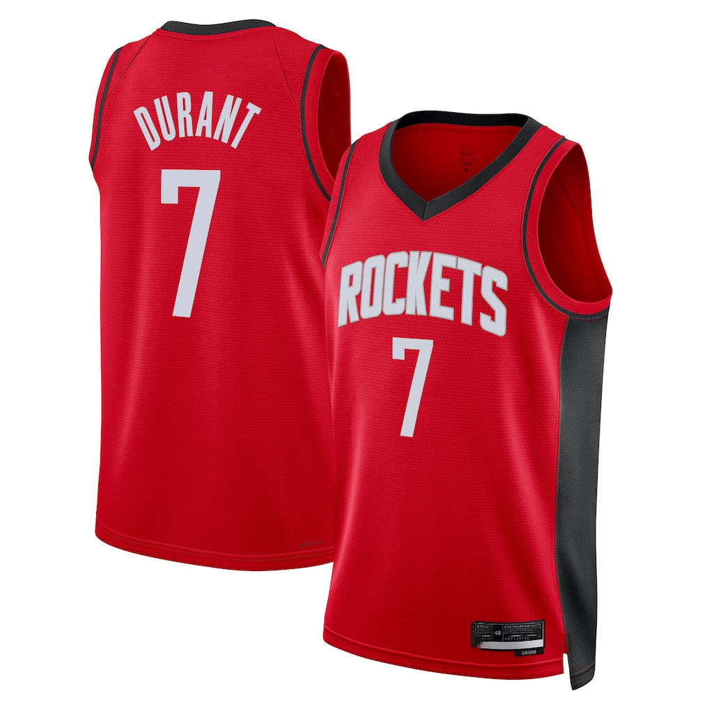 tocy H.Rockets #7 Kevin Durant Red Swingman Player Stitched Jerseys-Icon Edition