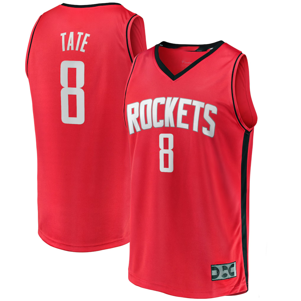 tocy H.Rockets #8 Jae'Sean Tate Red Fast Break Replica Stitched Jerseys-Icon Edition