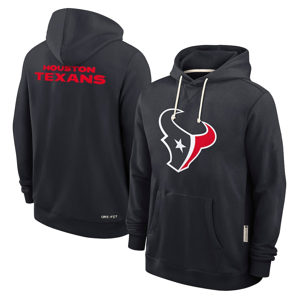 tocy H.Texans Navy Sideline Standard Home Dri-FIT Hoodie Blank Player Stitched Jerseys