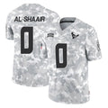 tocy H.Texans #0 Azeez Al-Shaair Player Arctic Camo Salute To Service Limited Game Stitched Jerseys