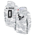 tocy H.Texans #0 Azeez Al-Shaair Player Arctic Camo Salute to Service Hoodies Limited Game Stitched Jerseys