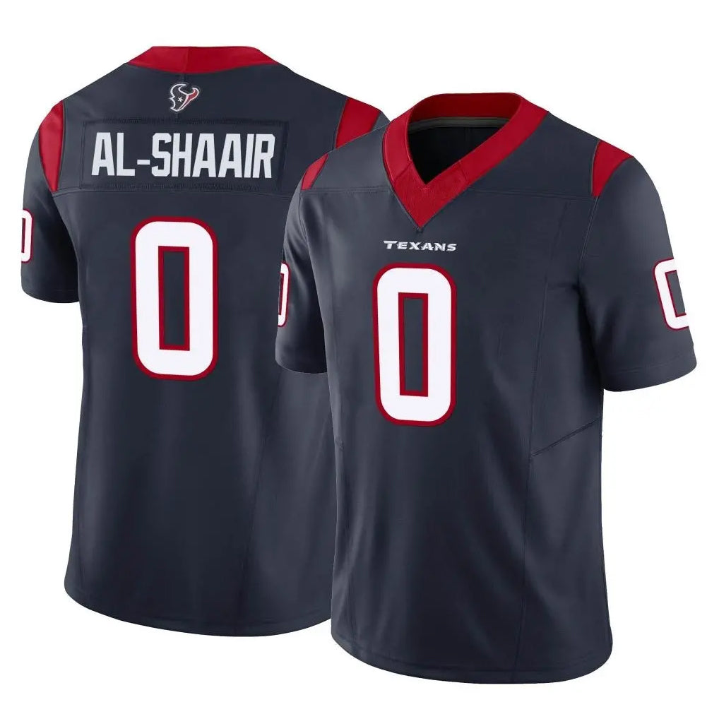 tocy H.Texans #0 Azeez Al-Shaair Player Navy Limited Vapor F.U.S.E. Home Game Stitched Jerseys