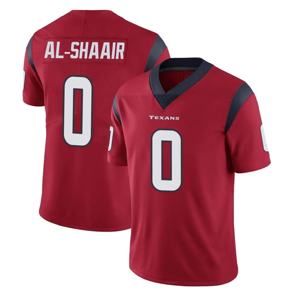 tocy H.Texans #0 Azeez Al-Shaair Player Red Limited Vapor Untouchable Home Game Stitched Jerseys