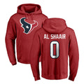 tocy H.Texans #0 Azeez Al-Shaair Player Red Pro Line Pullover Hoodie Limited Game Stitched Jerseys