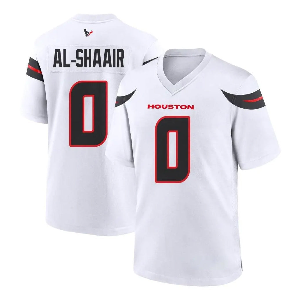tocy H.Texans #0 Azeez Al-Shaair Player White Home Game Stitched Jerseys
