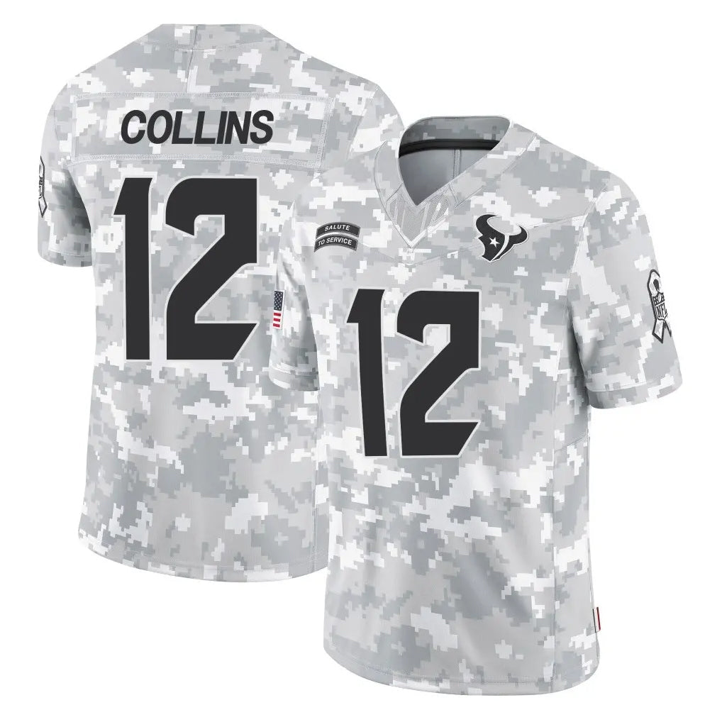 tocy H.Texans #12 Nico Collins Player Arctic Camo Salute To Service Limited Game Stitched Jerseys