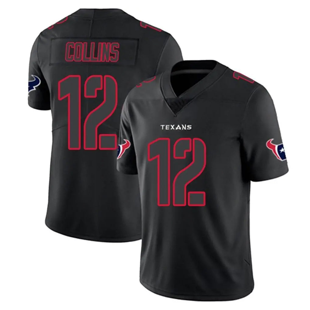 tocy H.Texans #12 Nico Collins Player Black Impact Limited Game Stitched Jerseys