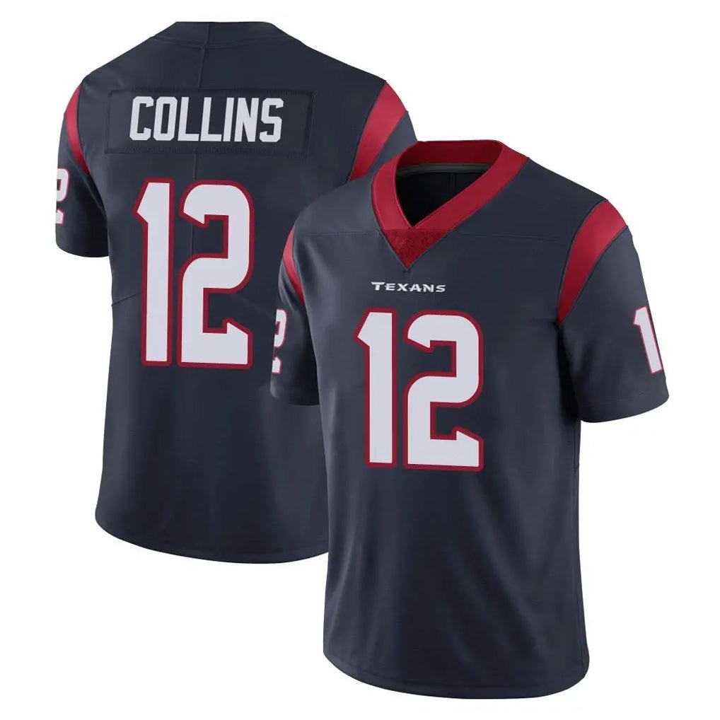 tocy H.Texans #12 Nico Collins Player Navy Limited Vapor Untouchable Home Game Stitched Jerseys