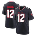 tocy H.Texans #12 Nico Collins Player Navy Team Home Game Stitched Jerseys