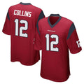 tocy H.Texans #12 Nico Collins Player Red Home Game Stitched Jerseys