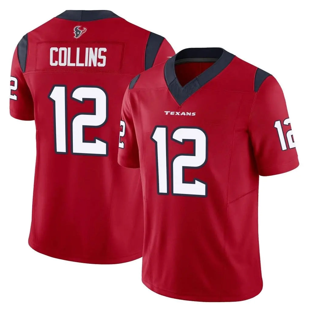 tocy H.Texans #12 Nico Collins Player Red Limited Vapor F.U.S.E. Home Game Stitched Jerseys