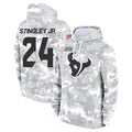 tocy H.Texans #24 Derek Stingley Jr. Player Arctic Camo Salute to Service Hoodies Limited Game Stitched Jerseys