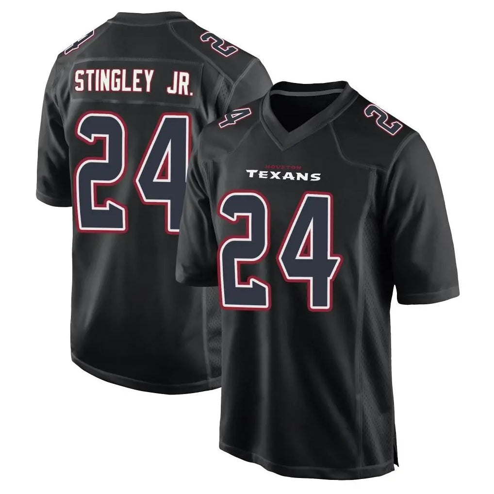 tocy H.Texans #24 Derek Stingley Jr. Player Black Fashion Home Game Stitched Jerseys