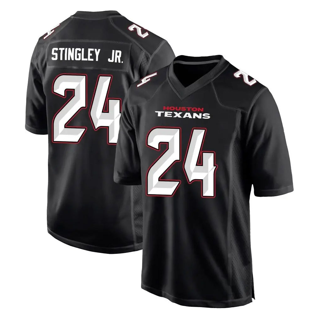 tocy H.Texans #24 Derek Stingley Jr. Player Carbon Black Fashion Home Game Stitched Jerseys