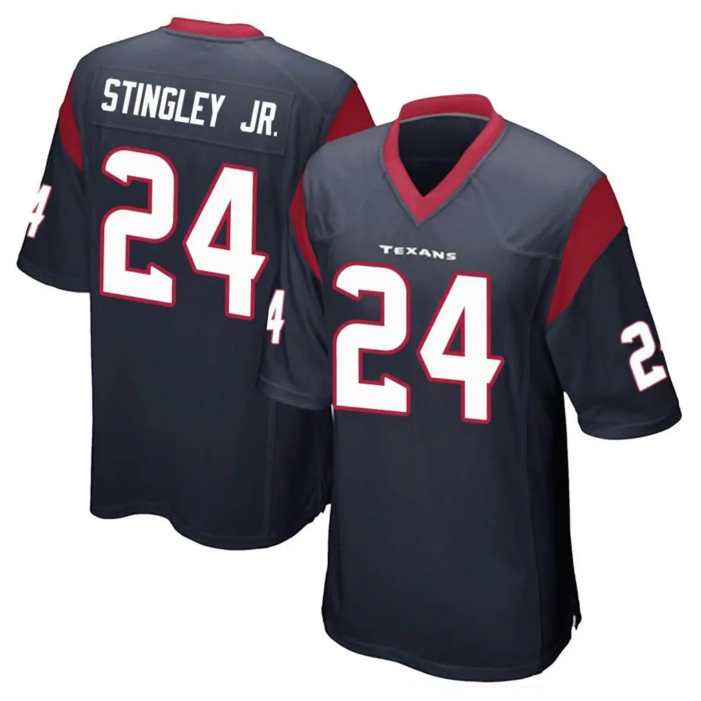 tocy H.Texans #24 Derek Stingley Jr. Player Navy Home Game Stitched Jerseys