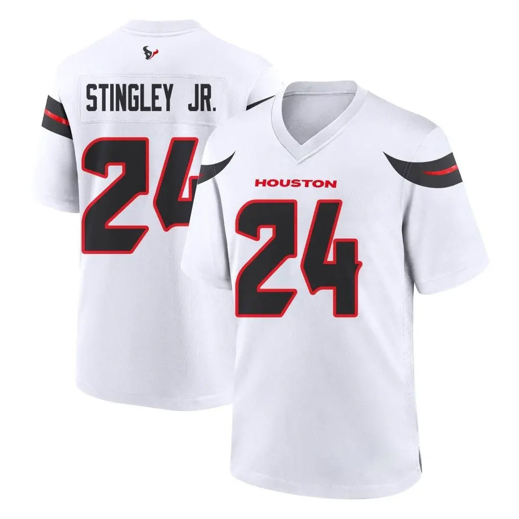 tocy H.Texans #24 Derek Stingley Jr. Player White Home Game Stitched Jerseys