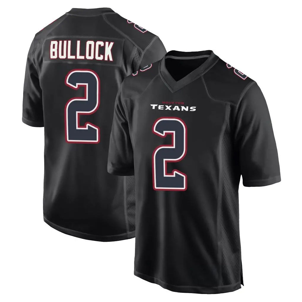 tocy H.Texans #2 Calen Bullock Player Black Fashion Home Game Stitched Jerseys