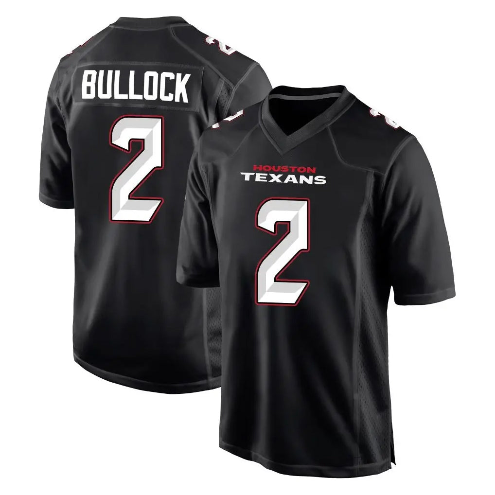 tocy H.Texans #2 Calen Bullock Player Carbon Black Fashion Home Game Stitched Jerseys