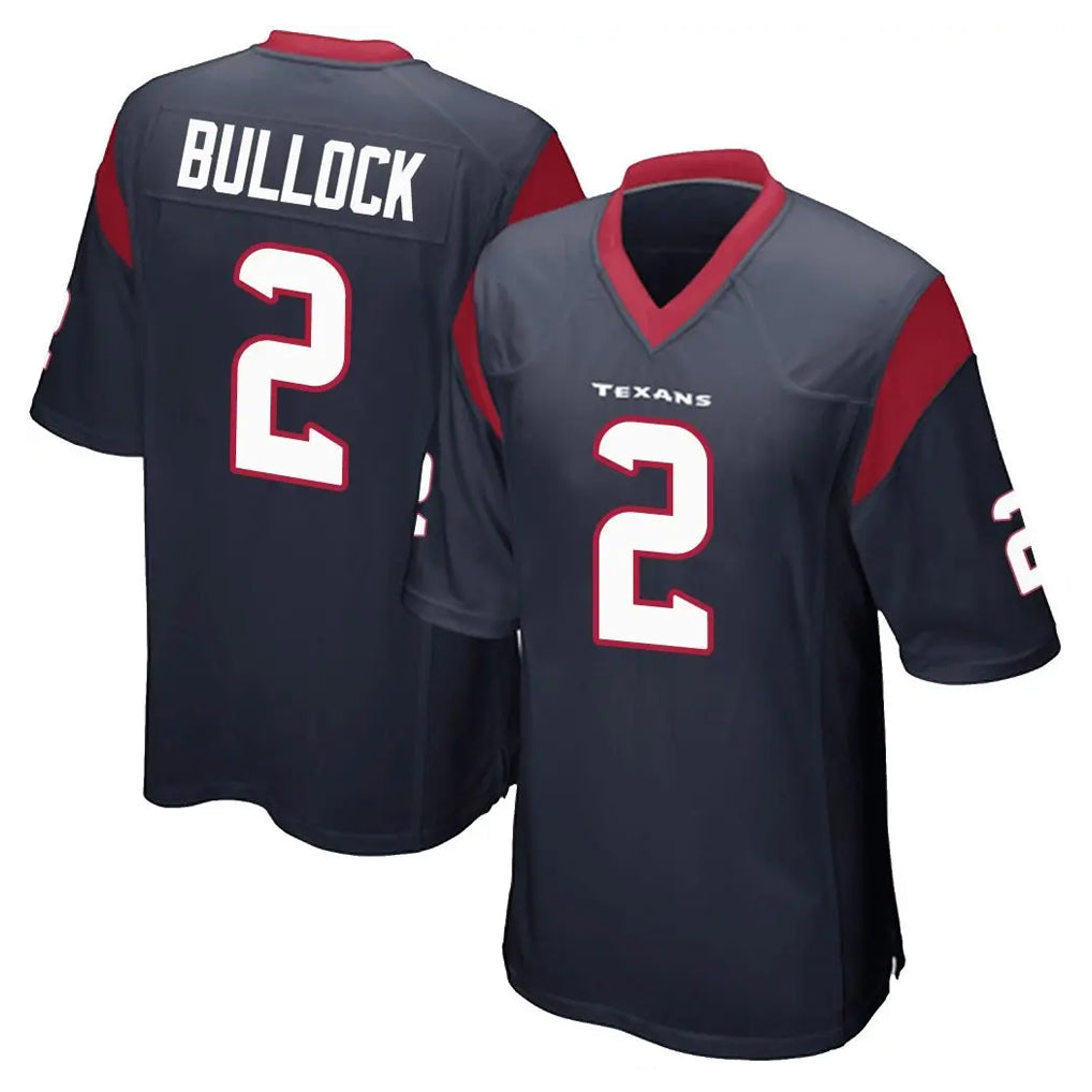 tocy H.Texans #2 Calen Bullock Player Navy Home Game Stitched Jerseys