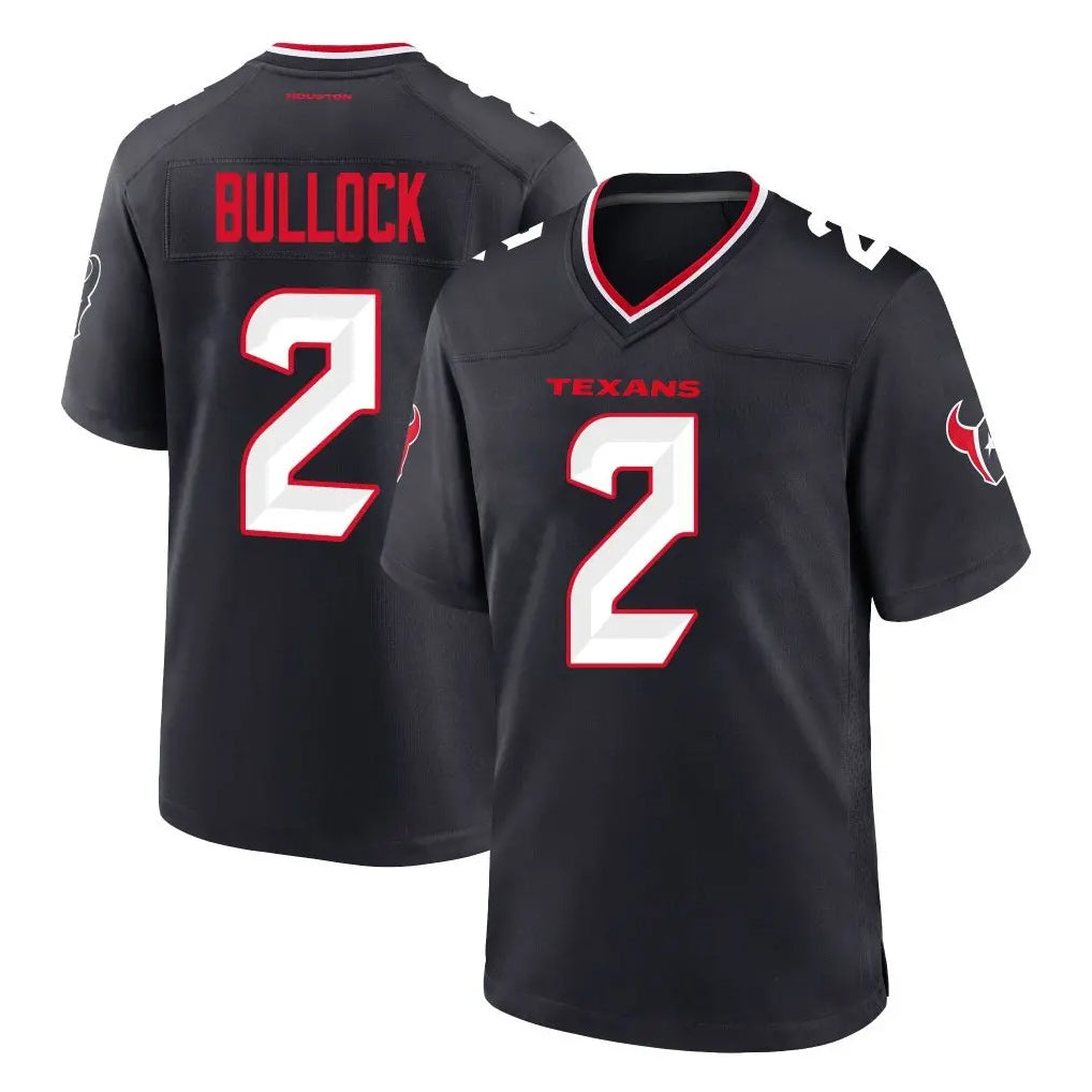 tocy H.Texans #2 Calen Bullock Player Navy Team Home Game Stitched Jerseys