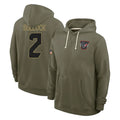 tocy H.Texans #2 Calen Bullock Player Olive Salute to Service Pullover Hoodies Limited Stitched Jerseys