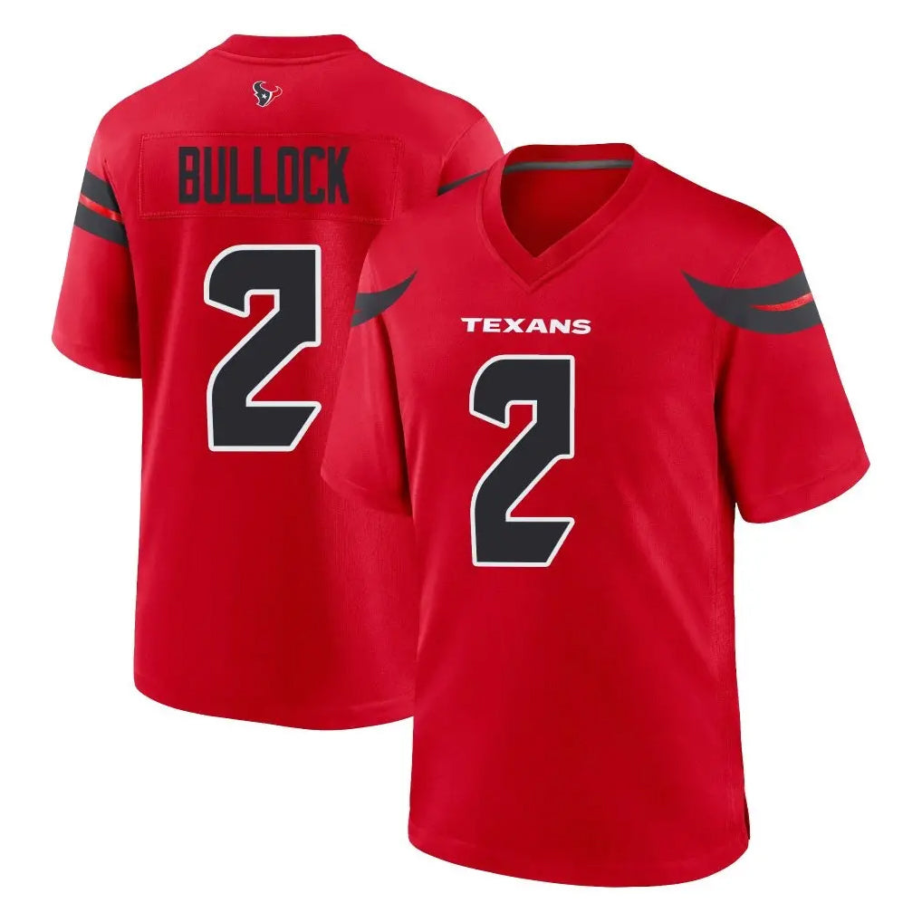 tocy H.Texans #2 Calen Bullock Player Red Alternate Home Game Stitched Jerseys