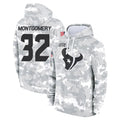 tocy H.Texans #32 David Montgomery Player Arctic Camo Salute to Service Hoodies Limited Game Stitched Jerseys