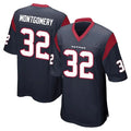 tocy H.Texans #32 David Montgomery Player Navy Home Game Stitched Jerseys