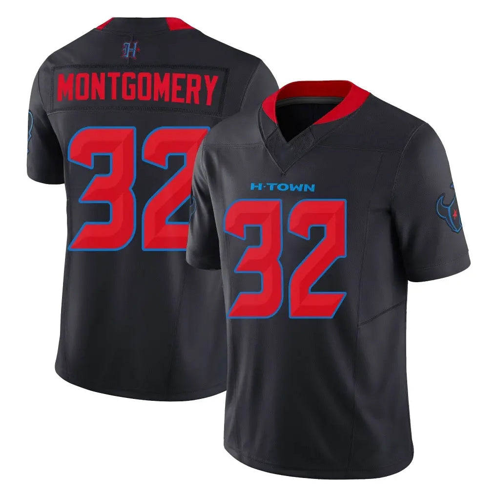 tocy H.Texans #32 David Montgomery Player Navy Limited 2nd Alternate Vapor F.U.S.E. Home Game Stitched Jerseys