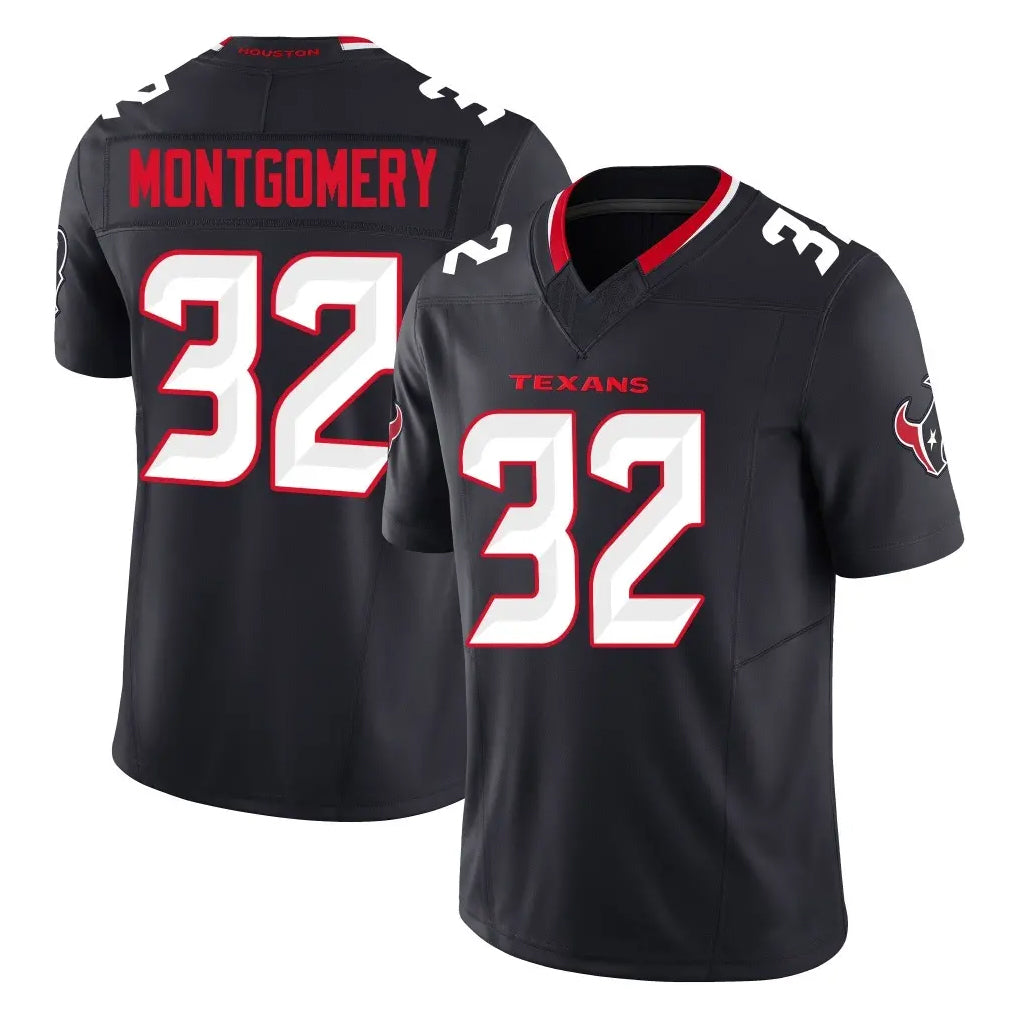 tocy H.Texans #32 David Montgomery Player Navy Limited Alternate Vapor F.U.S.E. Home Game Stitched Jerseys