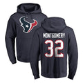 tocy H.Texans #32 David Montgomery Player Navy Pro Line Pullover Hoodie Limited Game Stitched Jerseys